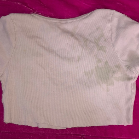 Purple button up Brandy Melville crop top - Picture 2 of 4